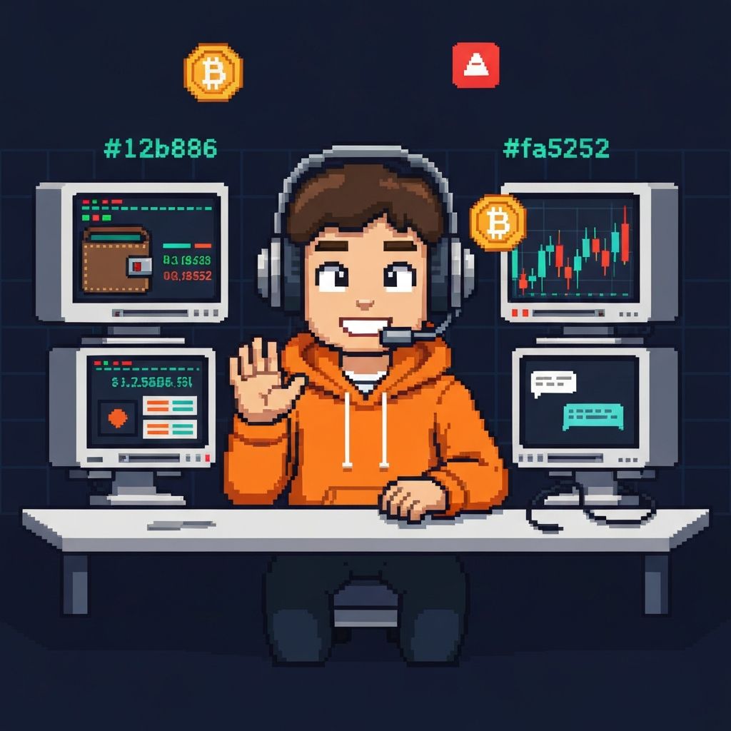 Аналитик WalletTrack — пиксельный арт